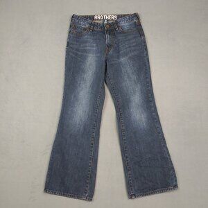 Brothers B11 Boys Denim Jeans Size 12 Blue Bootcut Stretch